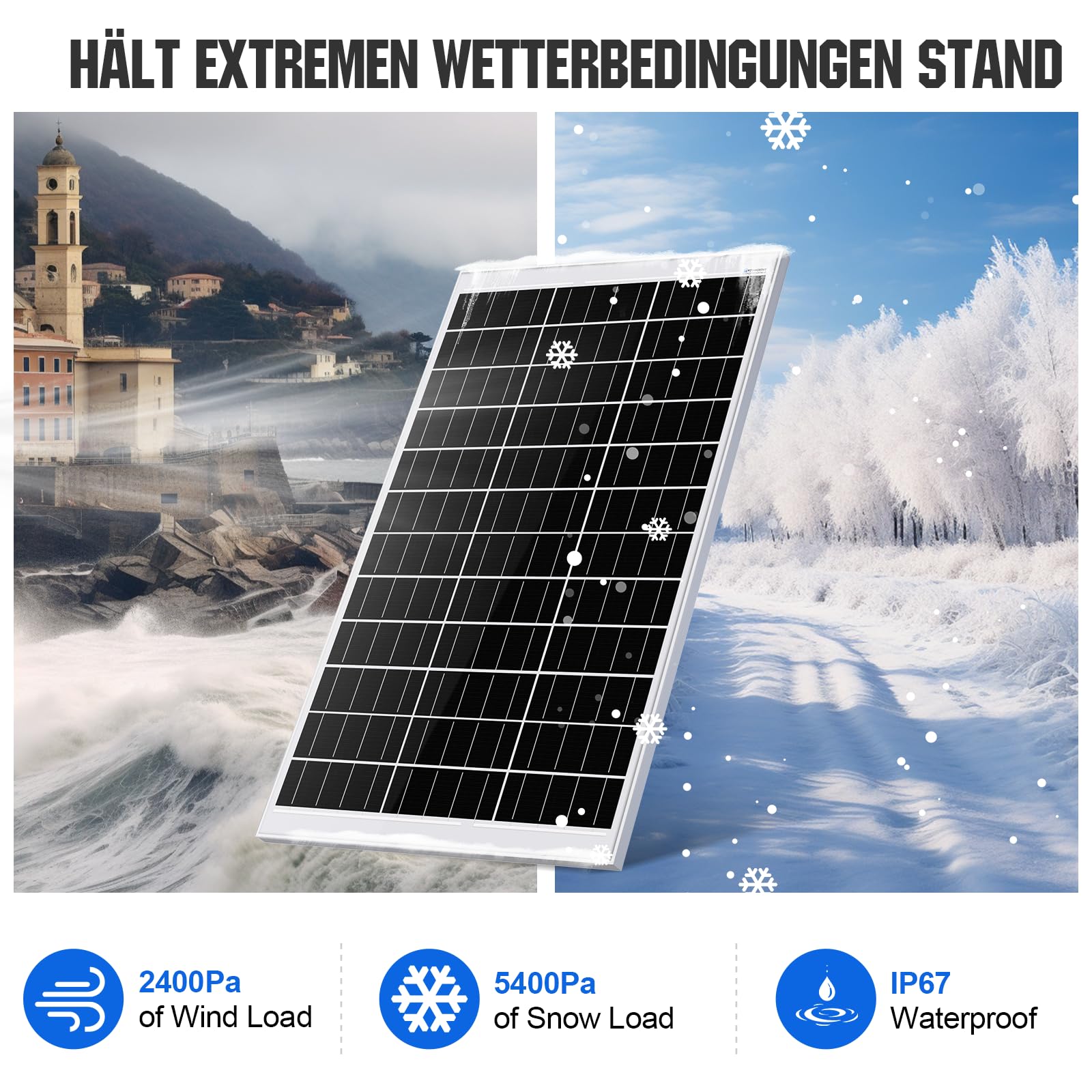 ECO-WORTHY 360W 0% VAT Solaranlage Komplettset netzunabhängiges für Wohnmobil Camper:3 Stücke 120W Solarpanel +20A DC-DC Ladebooster+1 Stücke 150Ah LiFePO4 batterie+2000W wechselrichter