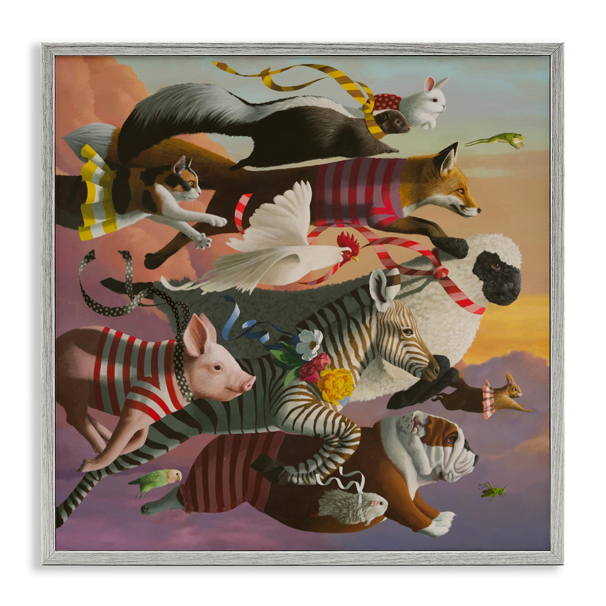 Tableau animaux Giclée encadrée Stupell Industries 61x61 cm