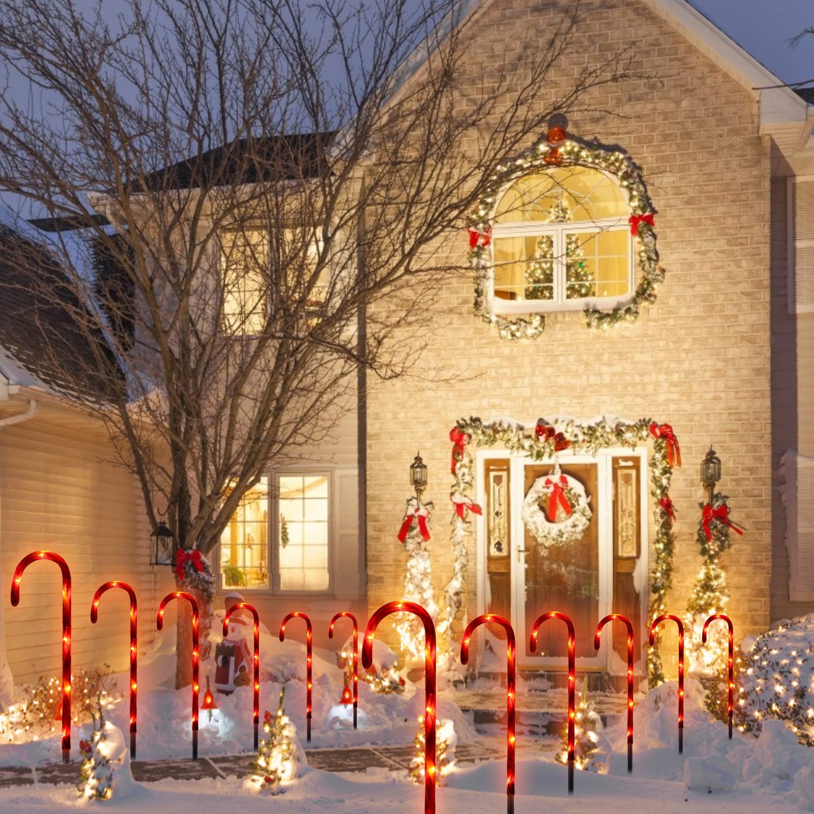 Lichtketting Met Led-Zuurstokken,10 Stuks, Kerstverlichting