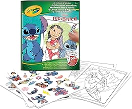 CRAYOLA, Álbum para Colorear con Pegatinas Lilo&Stitch, 32 páginas y 4 Hojas de Pegatinas Incluidas, 04-0900G