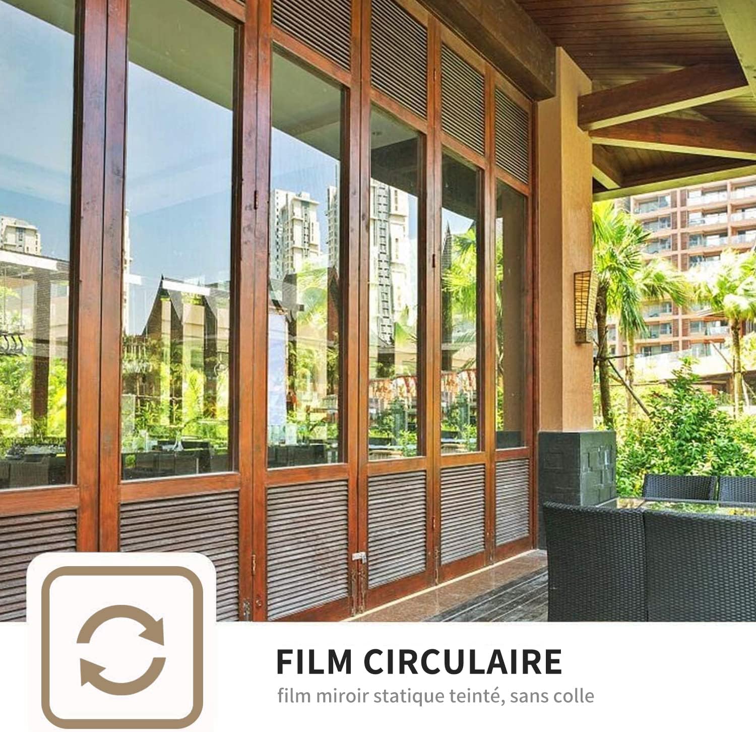 Film miroir - installation bureau maison
