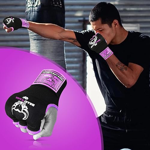 Miniatura 6 de BEAST RAGE Guantes interiores con envolturas de mano, envoltura rápida, largo de 36 pulgadas, soporte de muñeca de MMA, vendajes Muay Thai,