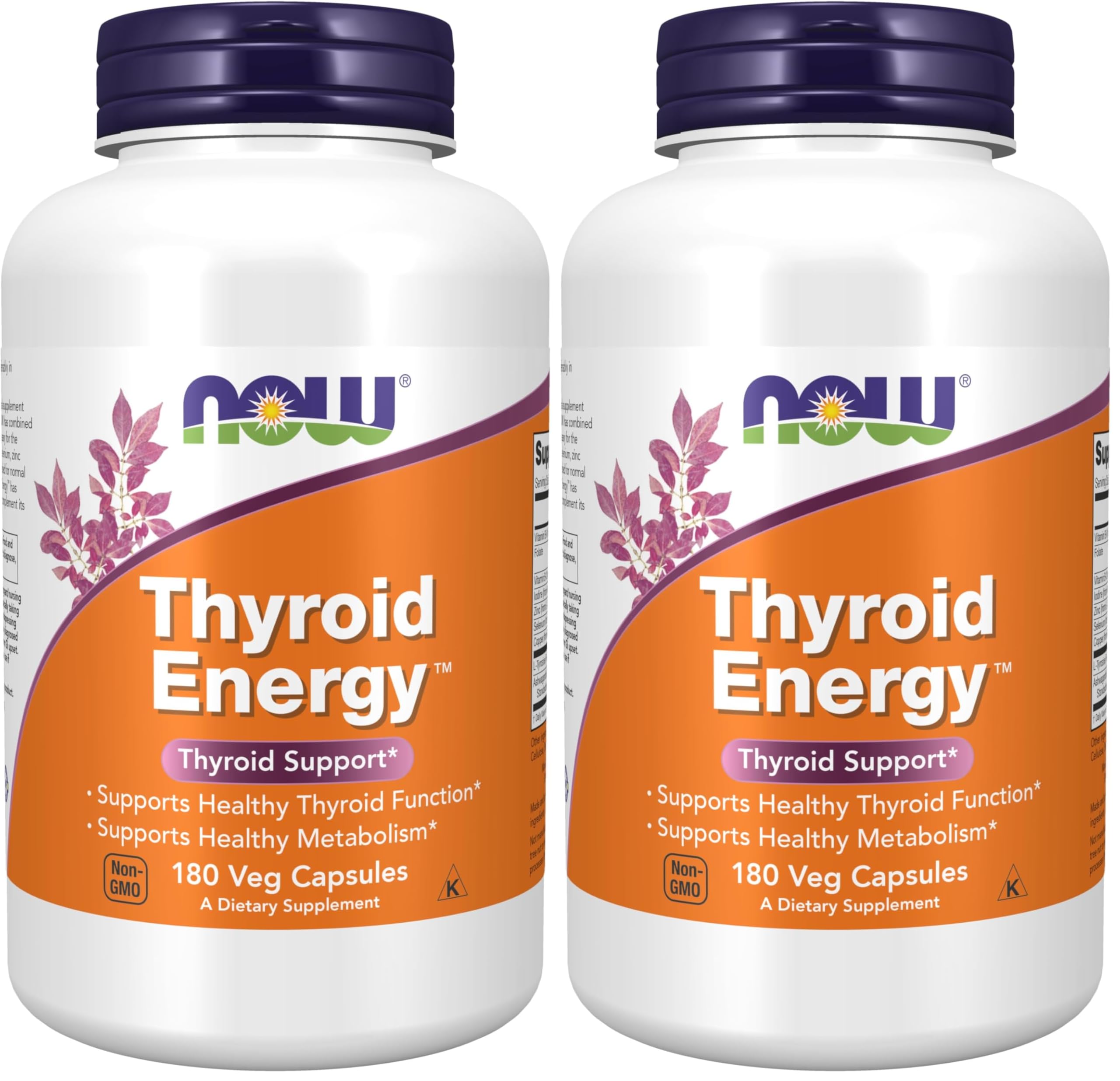 NOW Thyroid Energy™, suplemento com iodo, tirosina, selênio, zinco, cobre e ashwagandha, 360 cápsulas vegetais