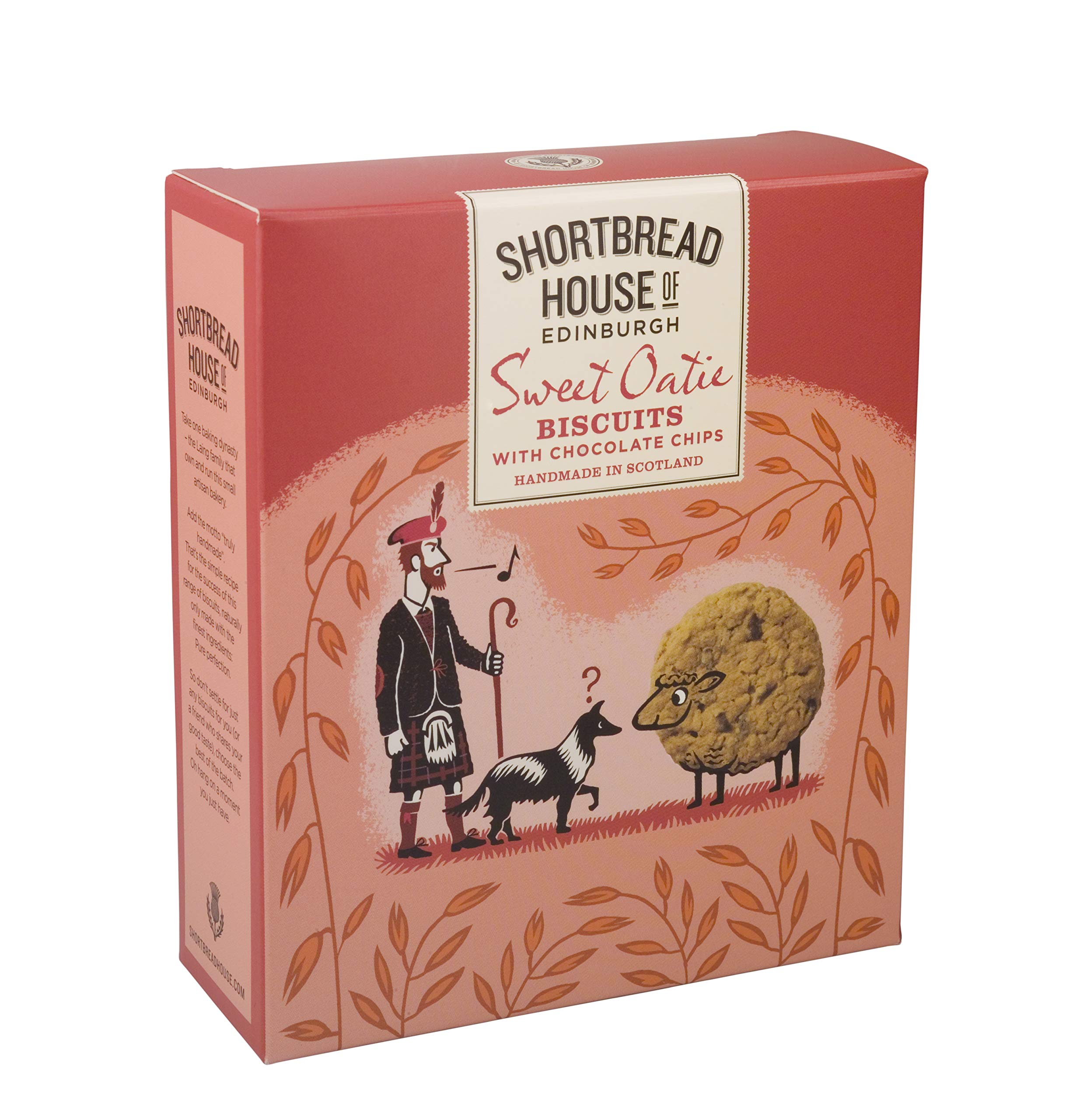 Shortbread House of Edinburgh 150g Box of Handmade Mini Sweet Oatie Biscuits with Chocolate Chip