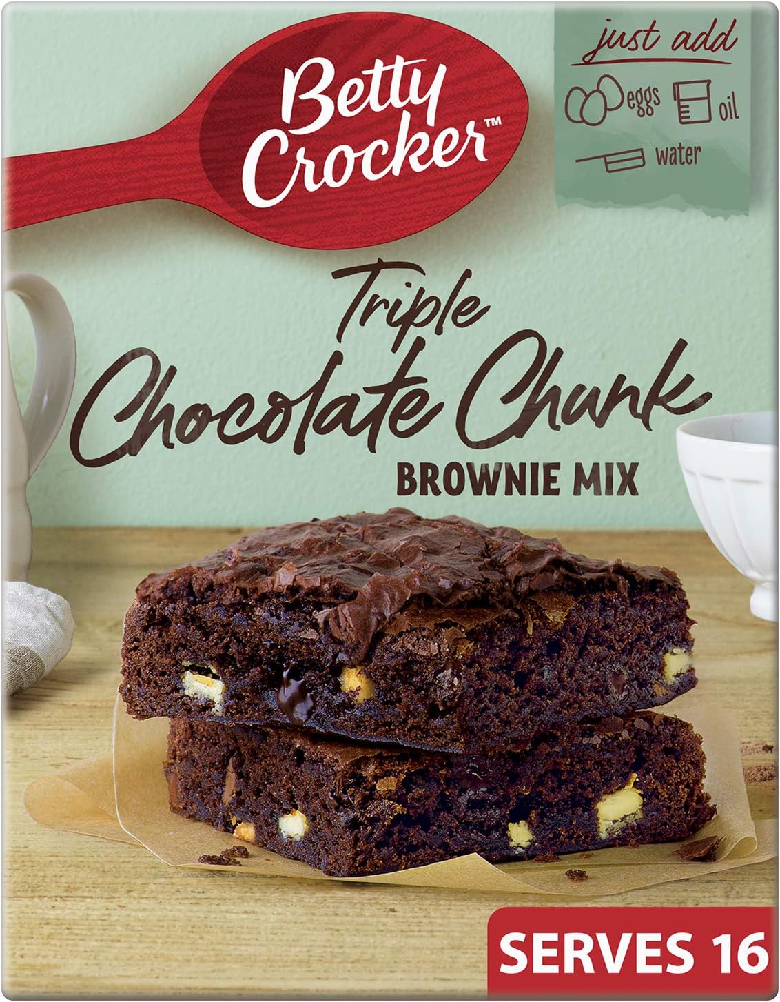 Betty Crocker Triple Chocolate Chunk Brownie Mix, 415g