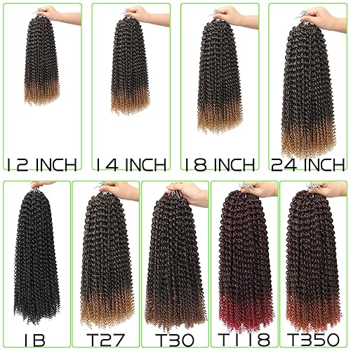 Miniatura 5 de Pelo Passion Twist 7 paquetes de cabello Passion Twist Crochet onda de agua, cabello trenzado Passion Twist para trenzas de ganchillo de mariposa,
