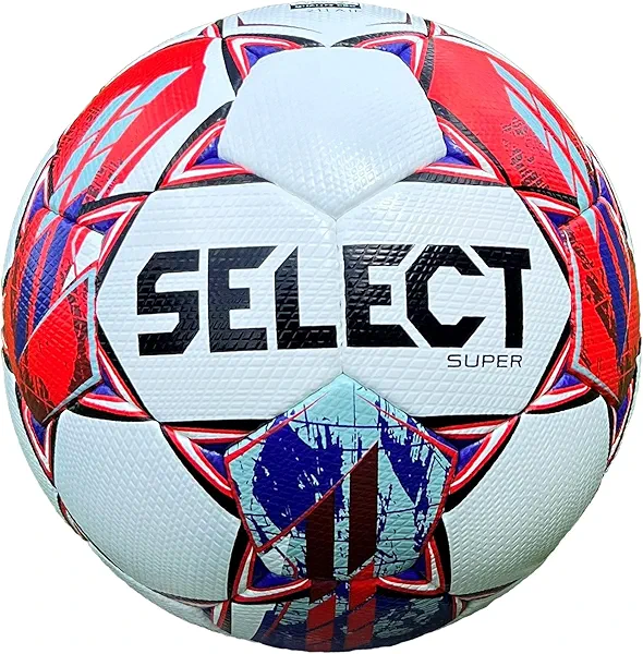 SELECT Super Soccer Ball, White/Blue/Red V24, Size 5