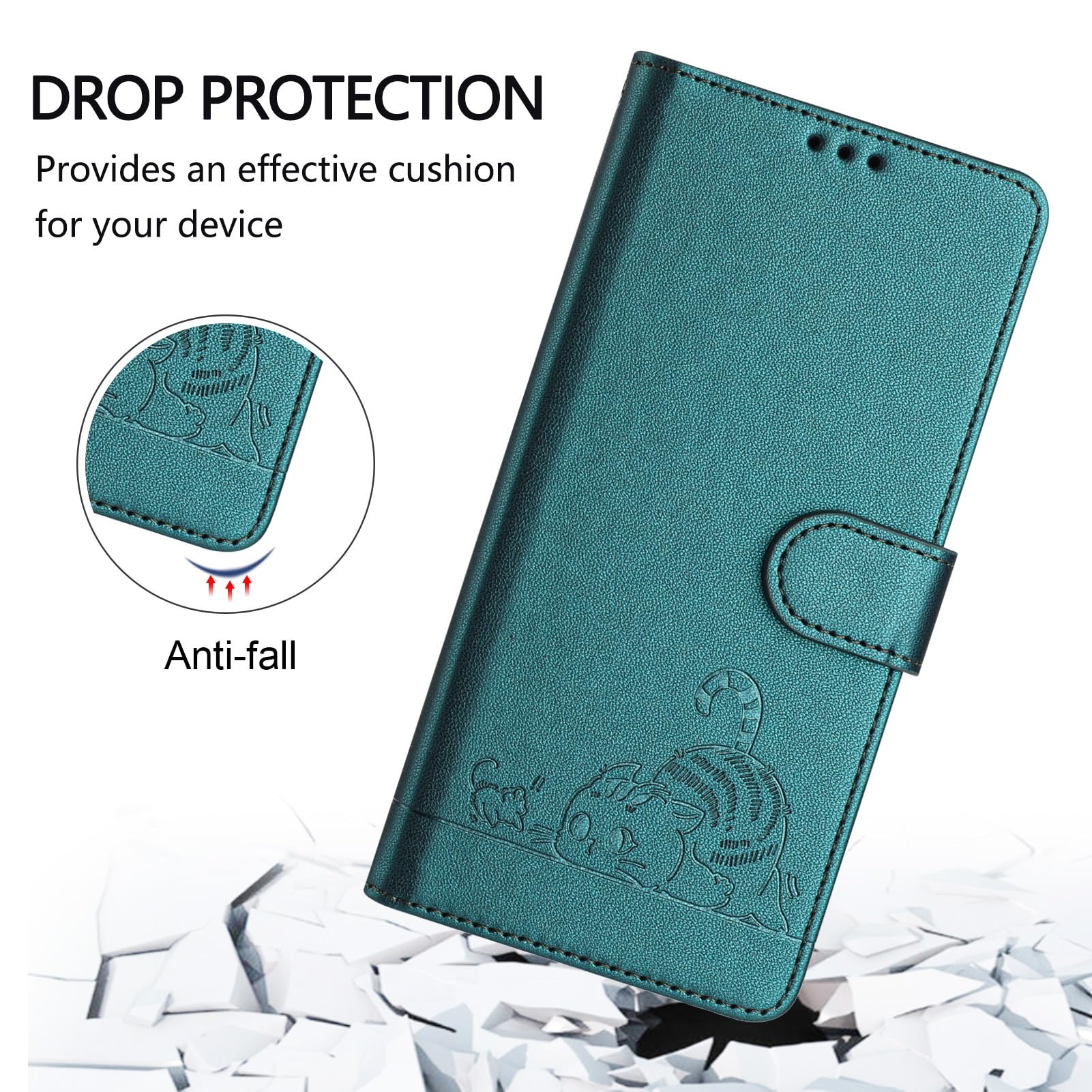 Custodia in Pelle PU a Righe Compatibile con Brondi Amico