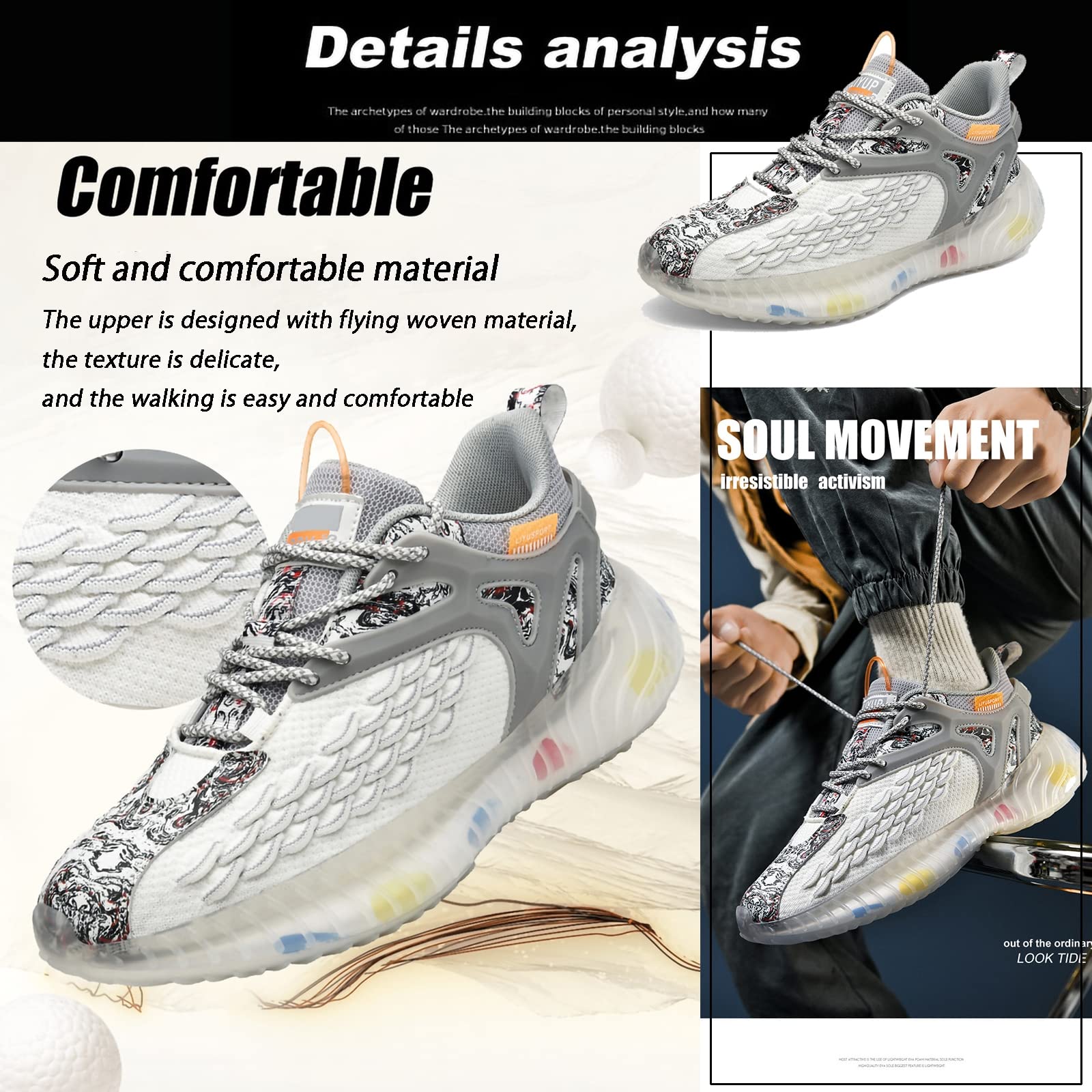 Zapatillas de Deporte para Hombre, para Mujer, Ligeras,Transpirables,para Gimnasia,para Caminar,Zapatillas para Correr, Zapatos Deportivos Casuales,para Corredores