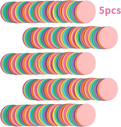 Miniatura 3 de RUBFAC 5 guirnaldas de papel coloridas para decoración de fiesta, puntos circulares colgantes de arco iris para cumpleaños, bodas, baby shower,