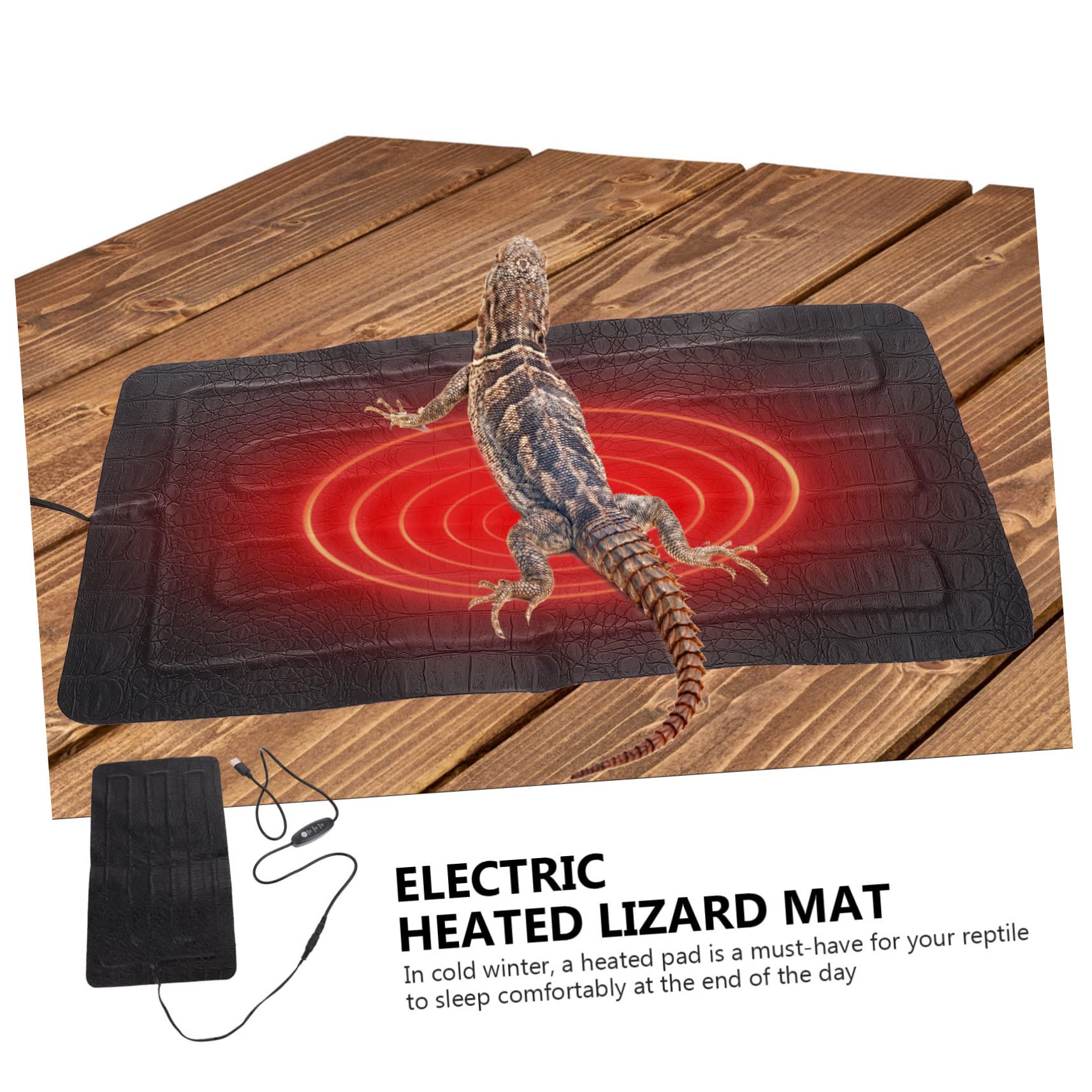 Toddmomy Tappetino Riscaldante Rettili con Regolazione USB Riscaldamento Uniforme per Lucertole Tartarughe e Animali Domestici Invernali