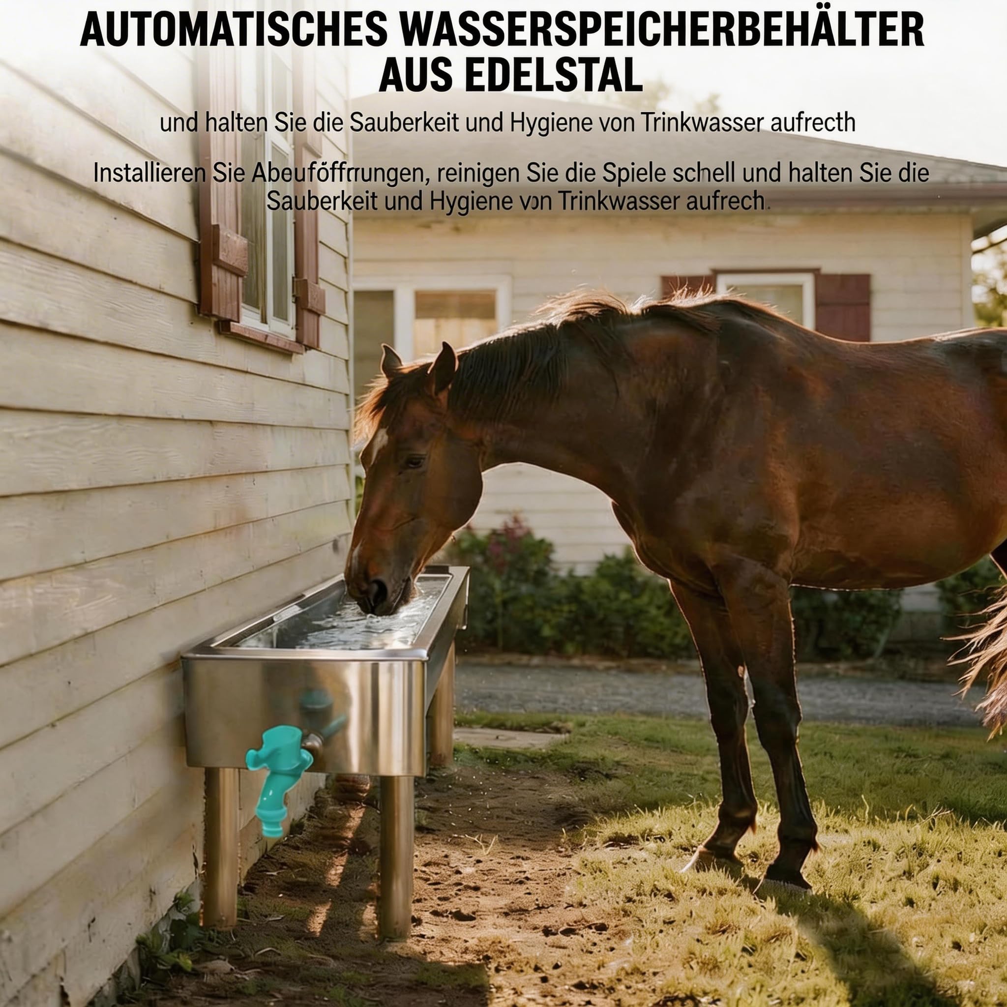 Automatischer Wasserspender für Hunde, automatische Hundebewässerung für drinnen und draußen, Edelstahl-Wassernapf, Futterspender für Nutztiere, Haustiere, Huhn, Hundenapfspender, passend für 1,9 cm