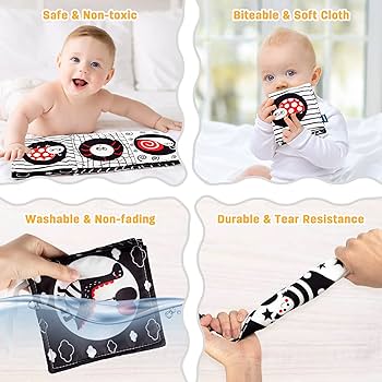 Amazon | SYNARRY 白黒赤ちゃんのおもちゃ 0~3か月 高