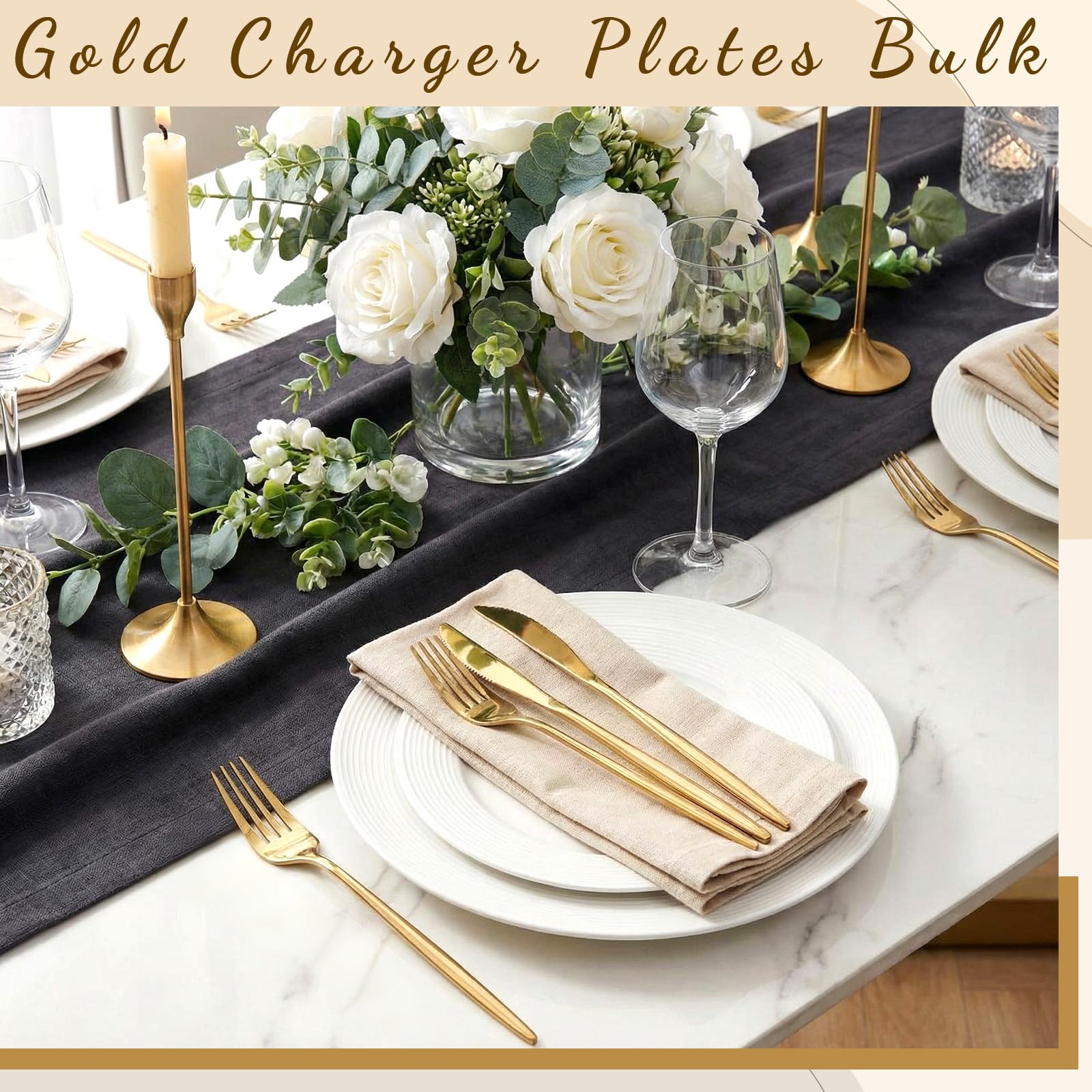 100-teiliges Goldenes Besteckset Aus Edelstahl, Bestehend Aus Gabeln Und Messern, Steakmessern, Gabeln Und Silberbesteck, Spülmaschinenfest, Ideal Für Hochzeiten, Partys Und Restaurants.