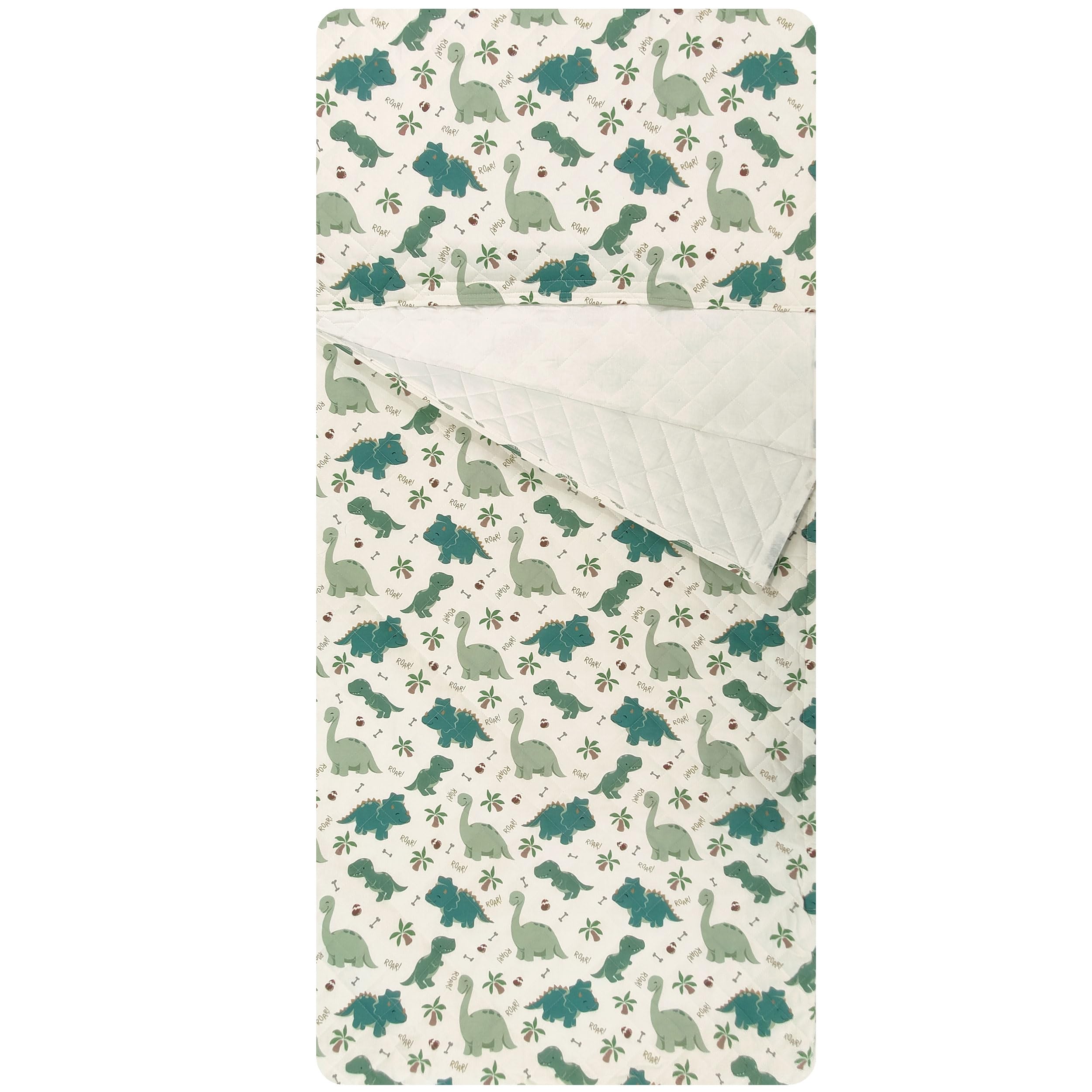 Ensemble de maternelle, Gigoteuse et sac pour enfant et fille de 2 à 6 ans - Tissu matelassé 100 % coton couverture maternelle Dinosaures