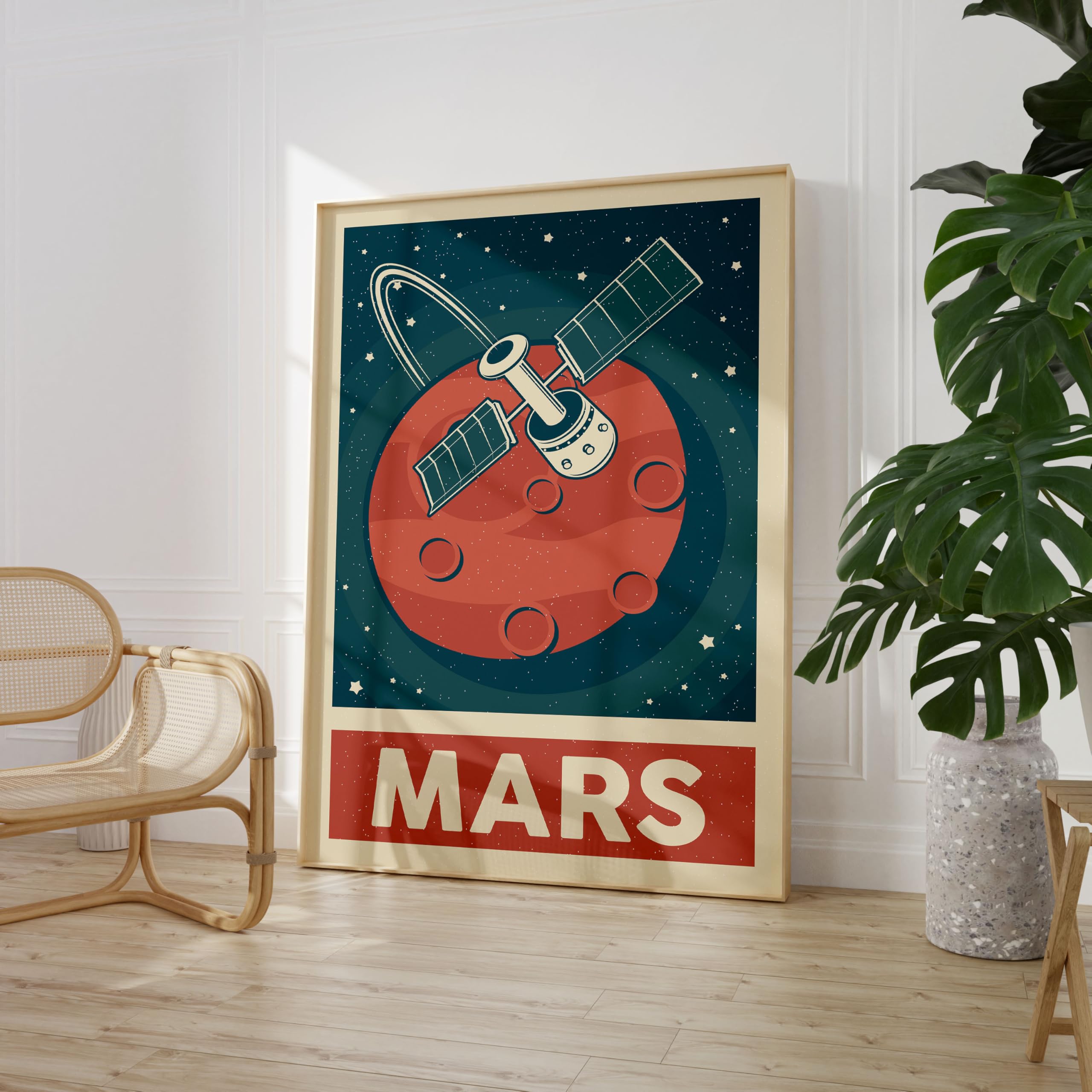 Solar System Alphabet Poster For Kids – Educational Space Wall Art, Framed 16x27 Inches - View #3