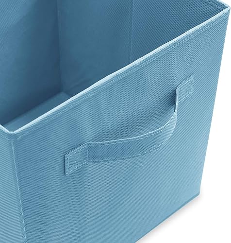 Miniatura 3 de Casafield Juego de 6 cubos de almacenamiento plegables de tela, color gris claro, cestas de tela plegables de 11 pulgadas para estantes,