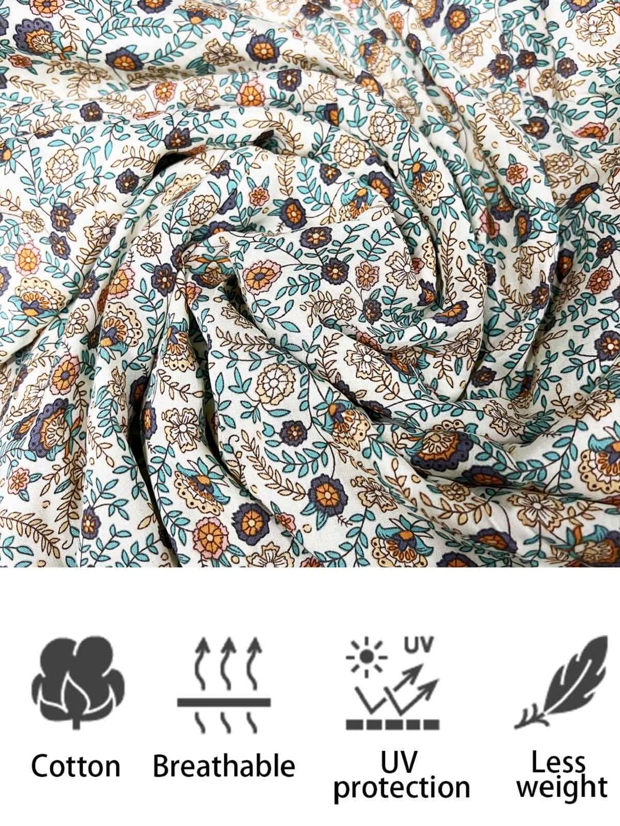 Yutdeng Kimono Cardigan Donna Vintage Bohémien Manica Lunga Sciolto Estivo Casual Cover Up Bikini Stampa Floreale Leggero Copricostume Abito da Spiaggia Beachwear