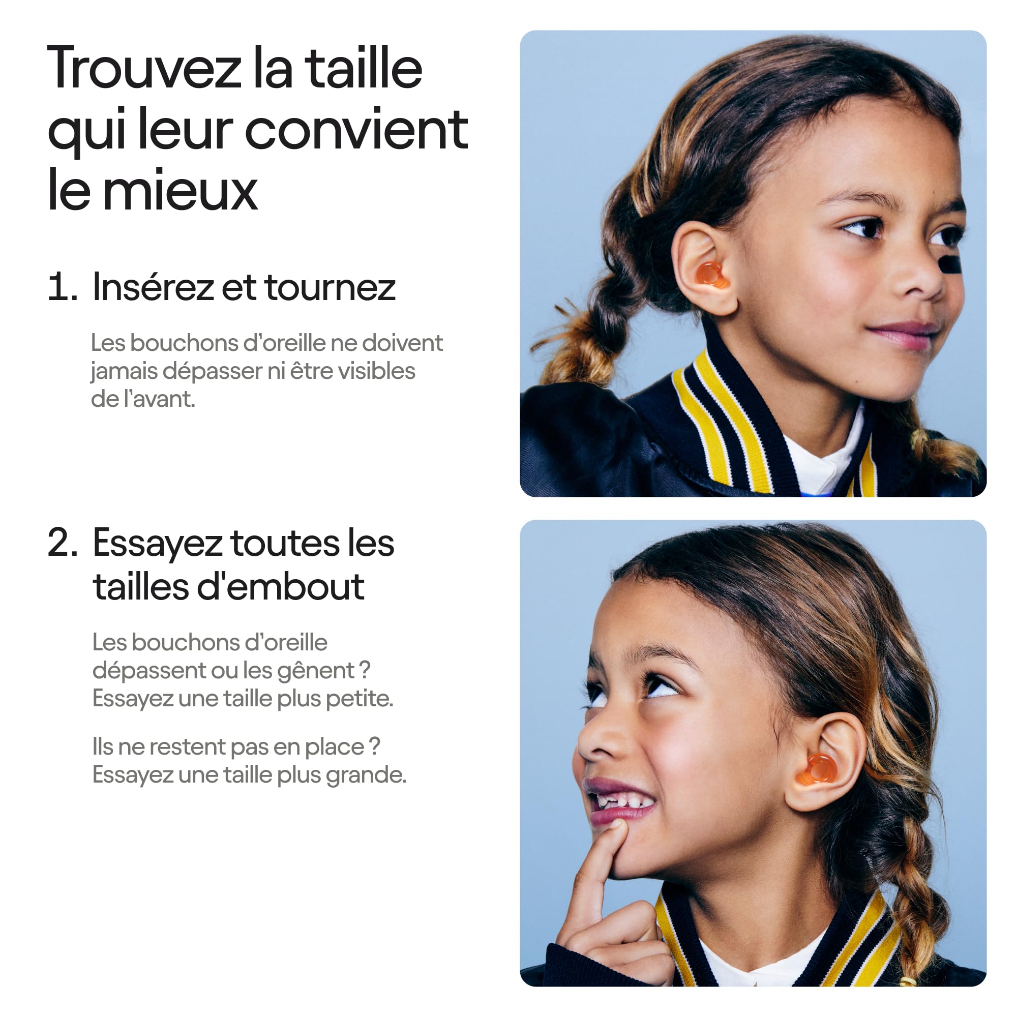 Loop Engage Kids 2 Bouchons d’oreille (6 à 12 ans) – Bouchons d’oreille pour enfants pour la concentration, l’école, la maison, lorsqu’ils jouent et l’anxiété – Réduction du bruit jusqu’à 16 dB