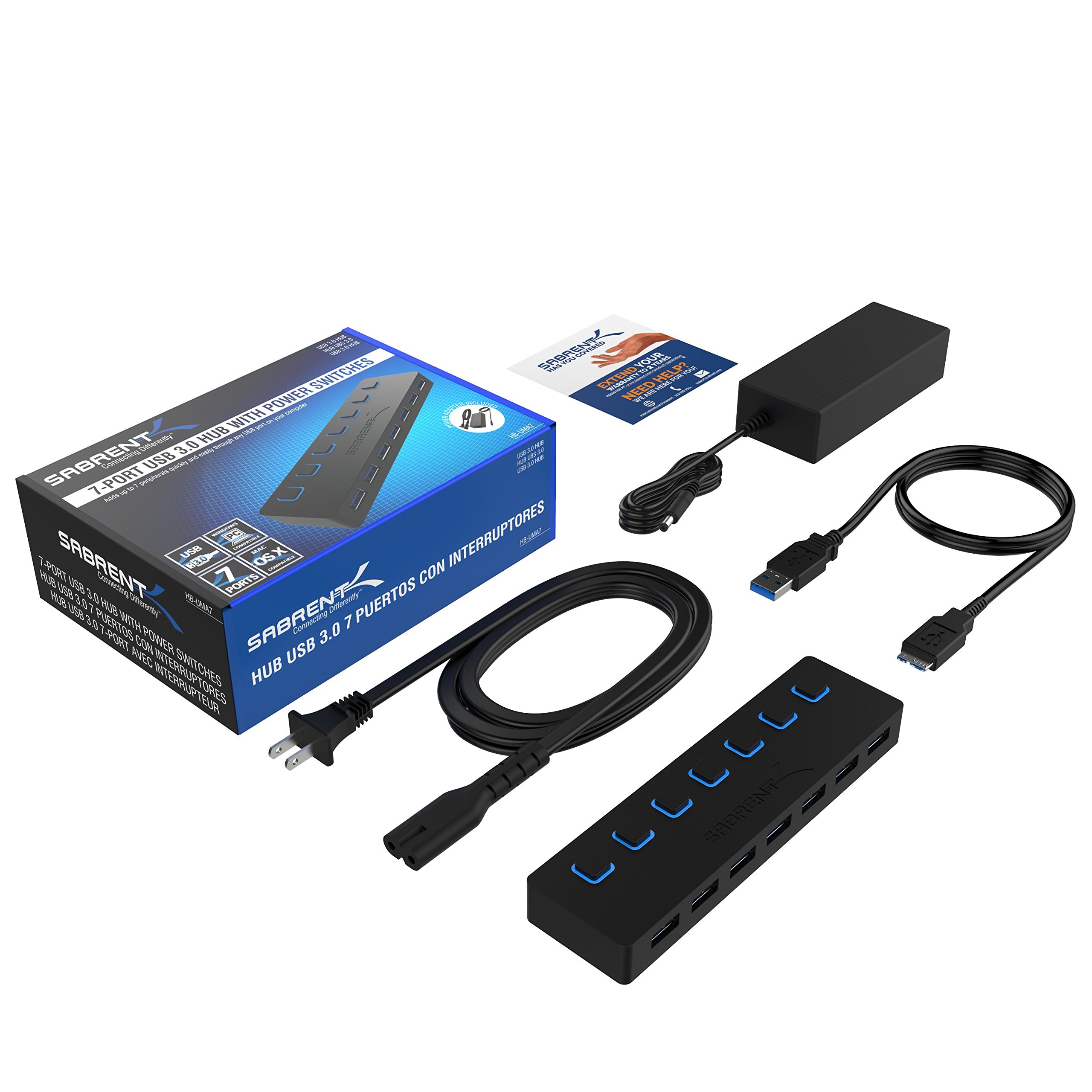 Sabrent Port Usb Hub With Individual Power Desertcart