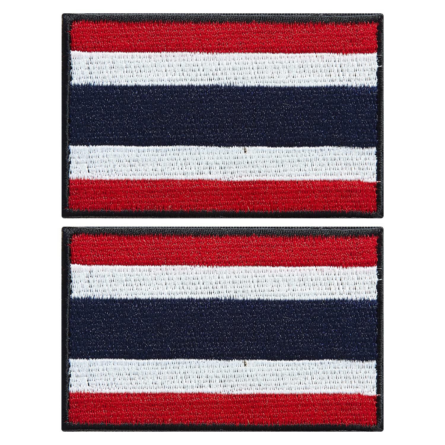 Stidsds Thailand 2 Pack Flag Patch Flags Embroidered Patches Flags Military Tactical Patch For Clothes Hat Backpacks Pride Decorations