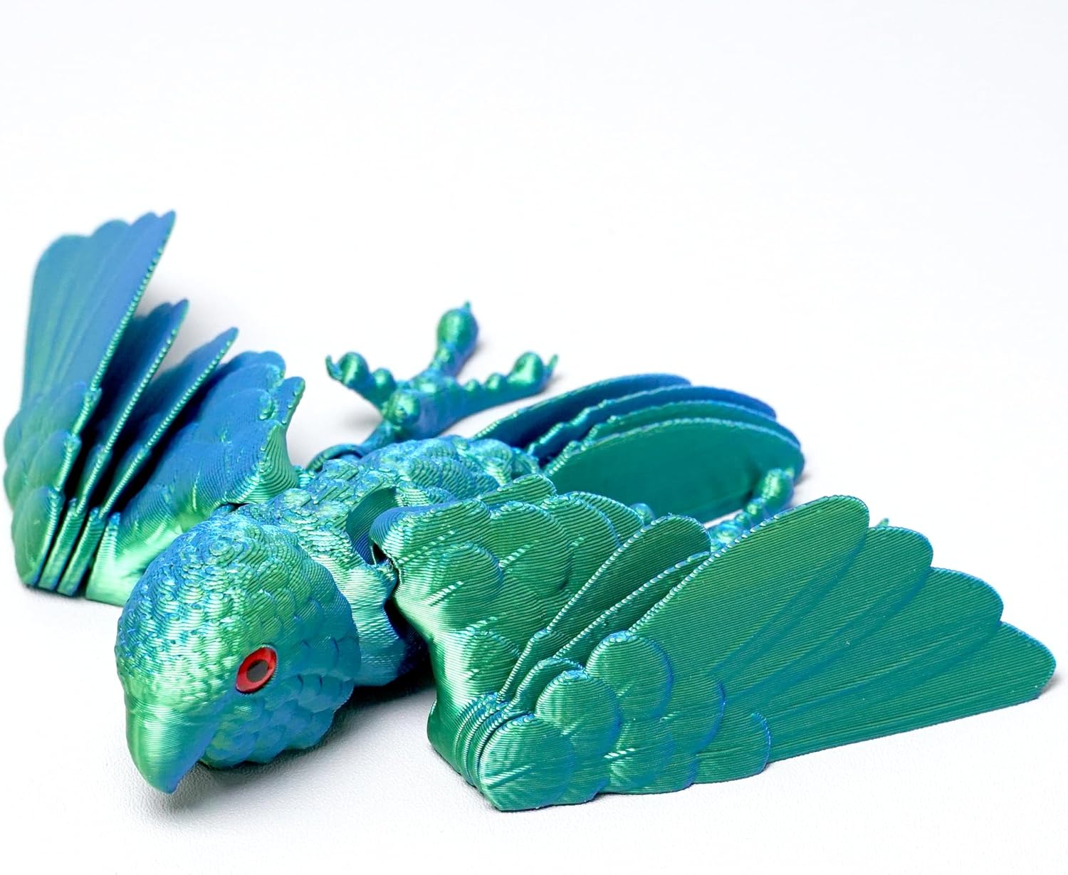 3D Printed Flexible Parrot Model,Bird with Wing,Movable Joints,Home Office Decor,Interesting Toys for Autism/ADHD,Festival Gifts toco,Fidget Toys, Executive Desk Animals Toy