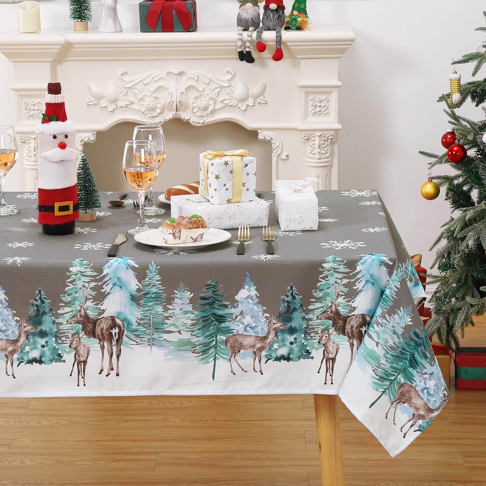 Snapklik.com : Christmas Tablecloth 60 X 84 Inch Rectangular, Christmas ...
