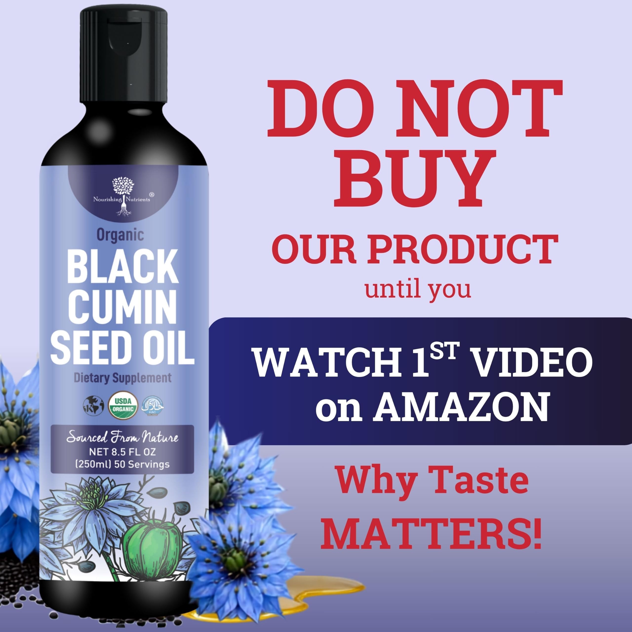 USDA Organic Black Cumin Seed Oil, Cold Pressed,Up to 4% Thymoquinone 8.5oz — Amazon image 2