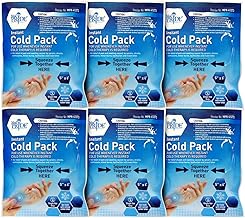 MED PRIDE Instant Cold Pack First Aid Kit Ice Pack for Injuries and Pain Relief, No Freezer Needed, 5in X 6in (6 Count (Pack of 1) Clear)