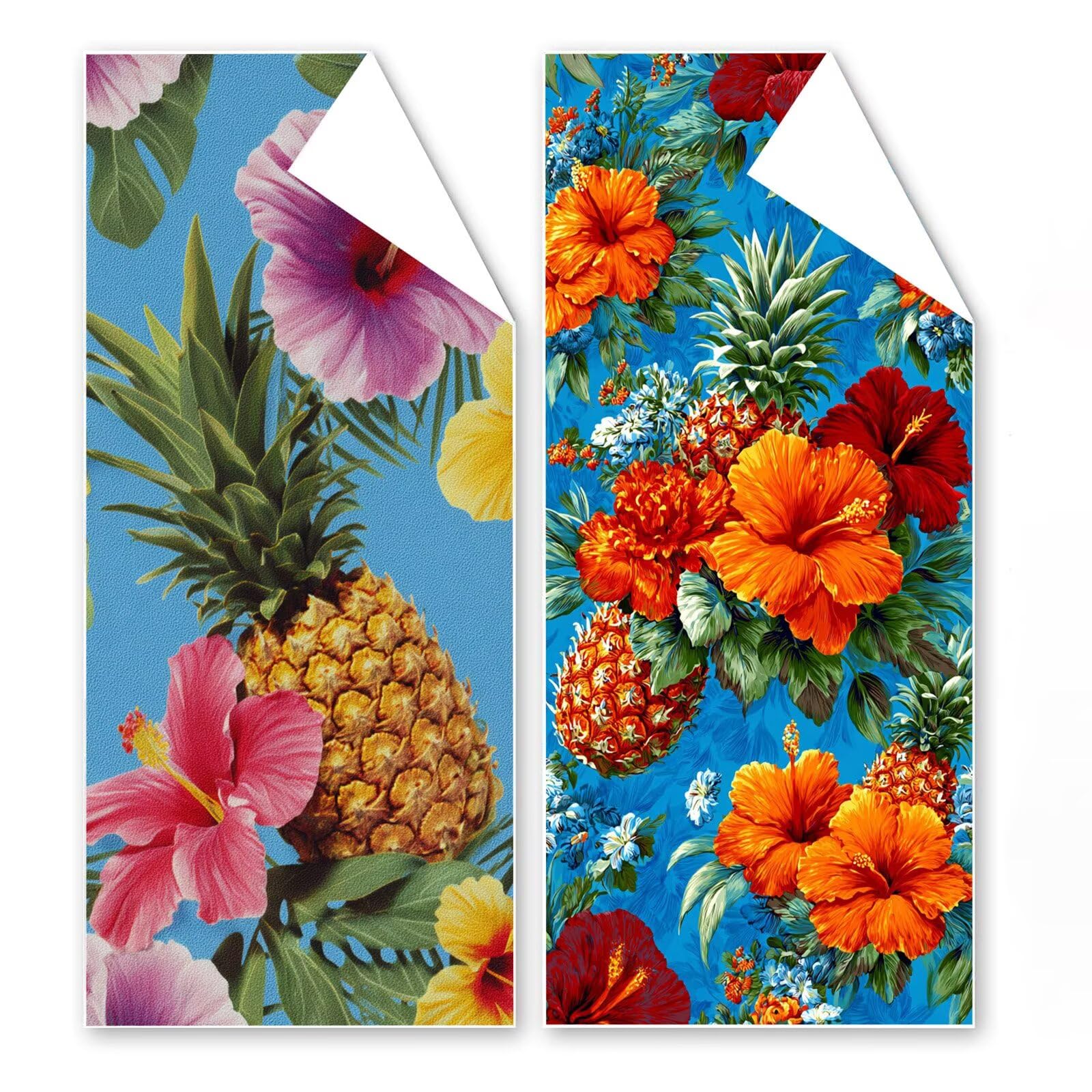 Ręcznik plażowy z mikrofibry, kwiat ananasa duży ręcznik kąpielowy 220 x 100 cm, lekki, miękki, szybkoschnący, odporny na piasek prześcieradło plażowe, z torbą do pływania Ręczniki sportowe G1-1088