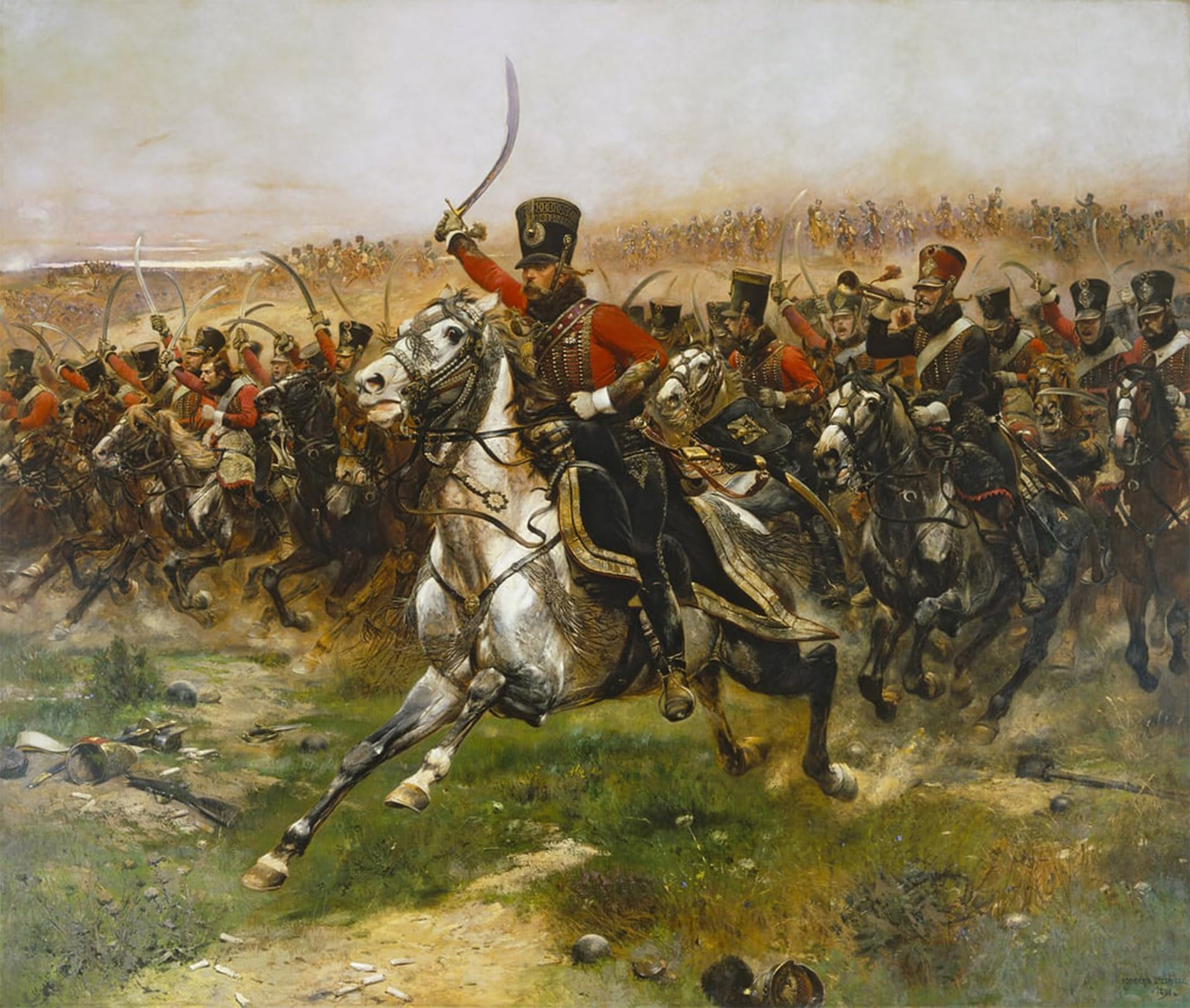 SERENDIPITP Vintage Picture Print on Canvas Wall Art Poster Lempereur by Jean Baptiste Edouard Detaille Artwork Print Poster for Wall Decor 60x90cm