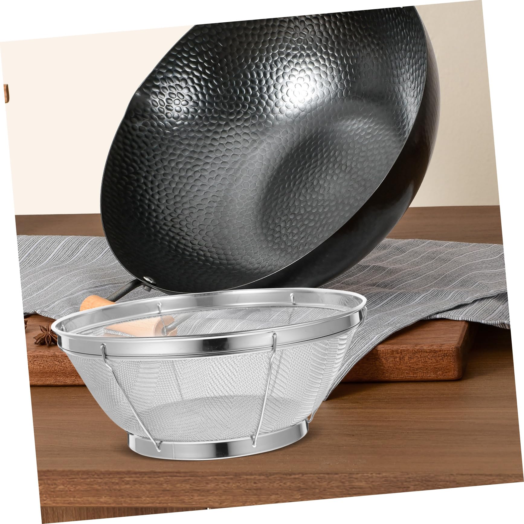 TOPBATHY 2 Pezzi Ciotola per Colino da Cucina Scolapasta per Riso Colino a Maglia Fine di Scarico in Acciaio Inossidabile per Una Facile Pulizia