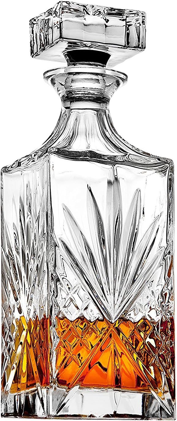 Godinger Dublin Whiskey Decanter, Liquor Decanter, Alcohol Decanter, Beer Decanter, 750ml