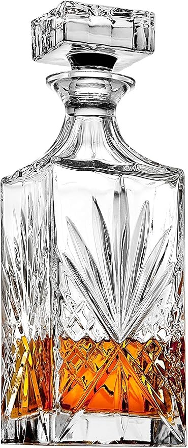 Godinger Dublin Whiskey Decanter, Liquor Decanter, Alcohol Decanter, Beer Decanter, 750ml