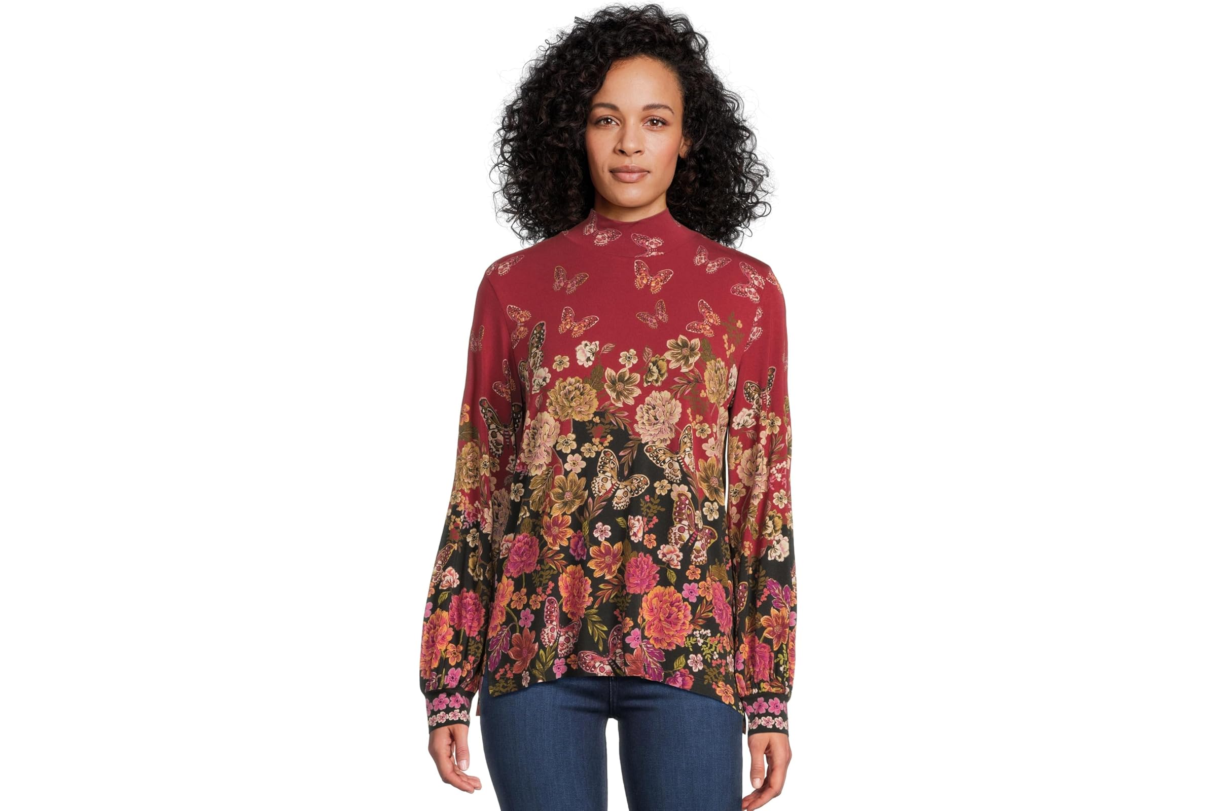 Johnny Was The Janie Favorite Puff Sleeve Mock Neck- Karie