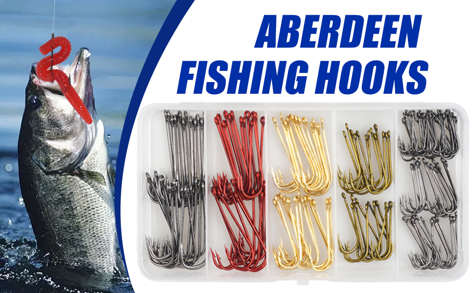 Amazon.com : Crappie Panfish Fishing Hooks Aberdeen Hook Kit, 150pcs Aberdeen Fishing Hooks Long Shank Assorted Small Size Sharpened Live Bait Hook Set for Saltwater Freshwater Bass Catfish Trout Crappie Panfish : Amazon.com : Crappie Panfish Fishing Hooks Aberdeen Hook Kit, 150pcs Aberdeen Fishing Hooks Long Shank Assorted Small Size Sharpened Live Bait Hook Set for Saltwater Freshwater Bass Catfish Trout Crappie Panfish :