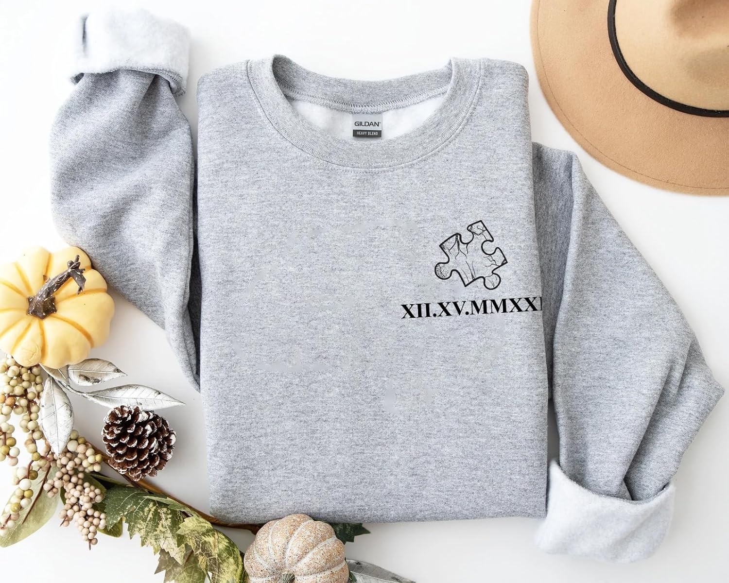 Matching Couple Sweatshirts, Custom Roman Numeral Hoodies, Birthday Gift for Him, Her, Boyfriend or Girlfriend, Couples Apparel for Wedding, Valentine’s Day, Engagement, or Anniversary Multicolor - Image 3