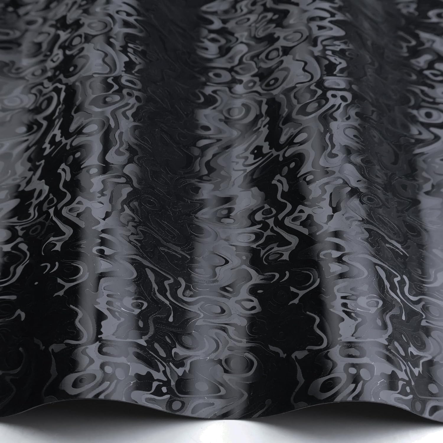 Lypumso Forged Carbon Fiber Vinyl Wrap, 3D Cosmic Ghost Textured Auto Car Sticker Decal Film Sheet DIY Vehicle Paint Changing Wrap Featuring Air Release Technology (Black, 3ft x 5ft)