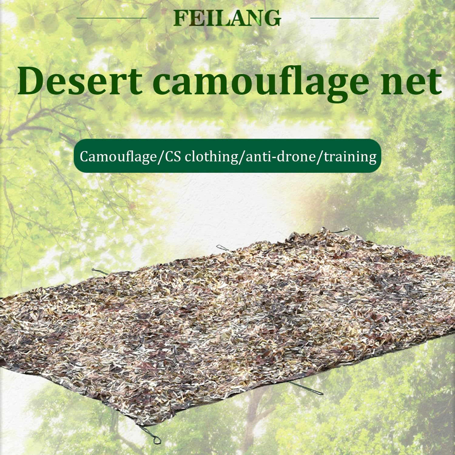Red De Camuflaje para La Caza,Red De Camuflaje 4x6 m,Red De Camuflaje,Decoración para Acampadas,Paisaje Forestal,para Decoración,Protección Solar,Caza,Persianas,Tiro,Ocultación y Acampadas