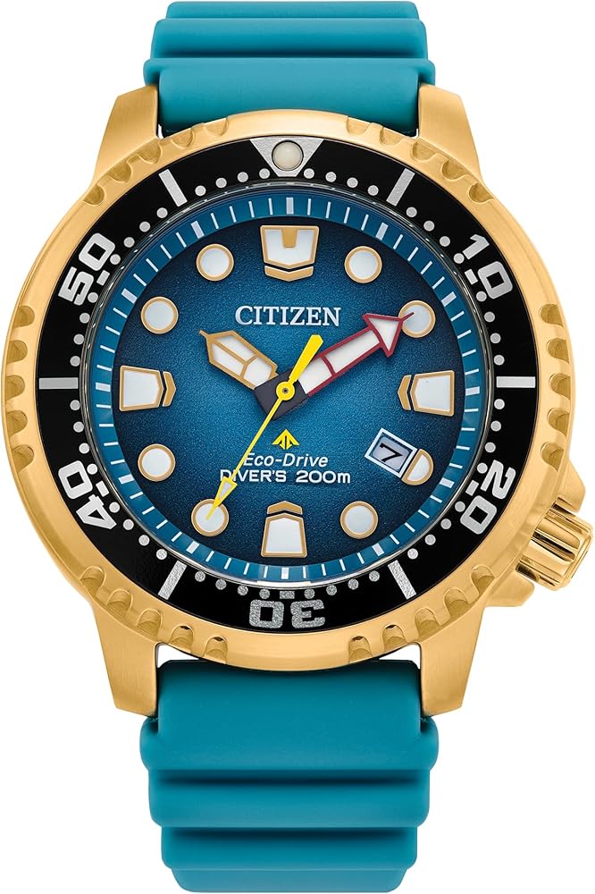 Buy Citizen Mens Polyurethane Eco-Drive Promaster Dive Turquoise