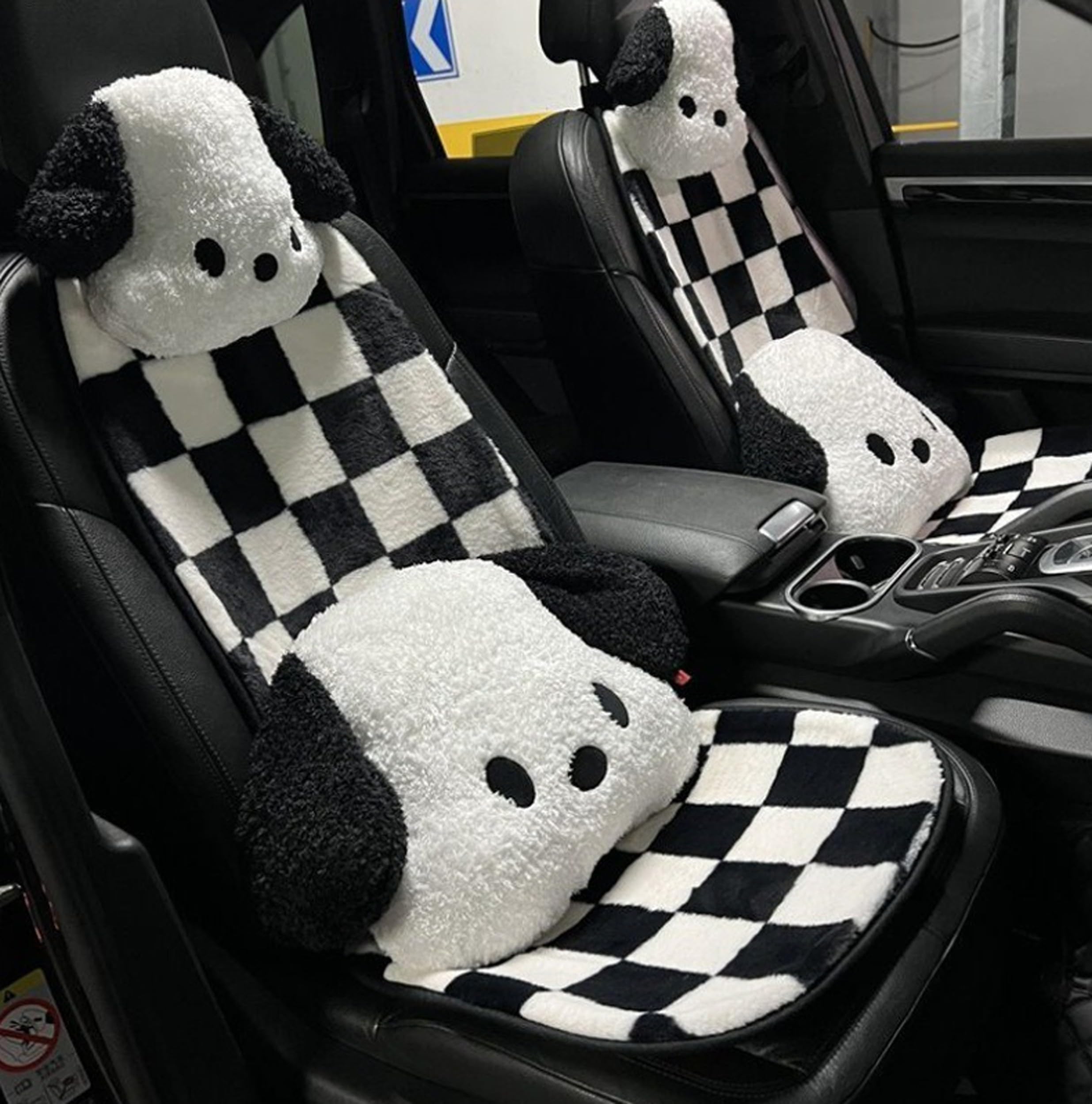 Amazon.com: Roffatide Anime Pochacco White Black Dog Car Neck