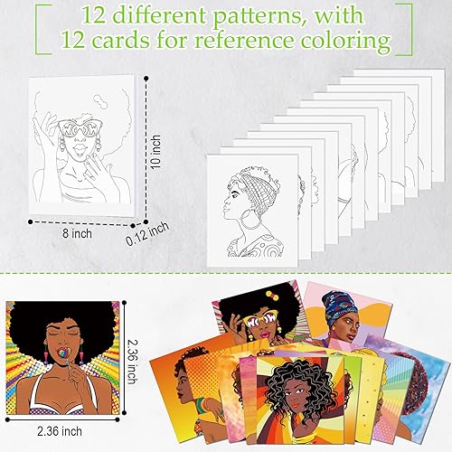 Miniatura 3 de Ctosree 12 juegos de lienzo predibujado para pintar sorbo y pintura, regalos de fiesta de arte, lienzos preimpresos para Navidad, regalos de