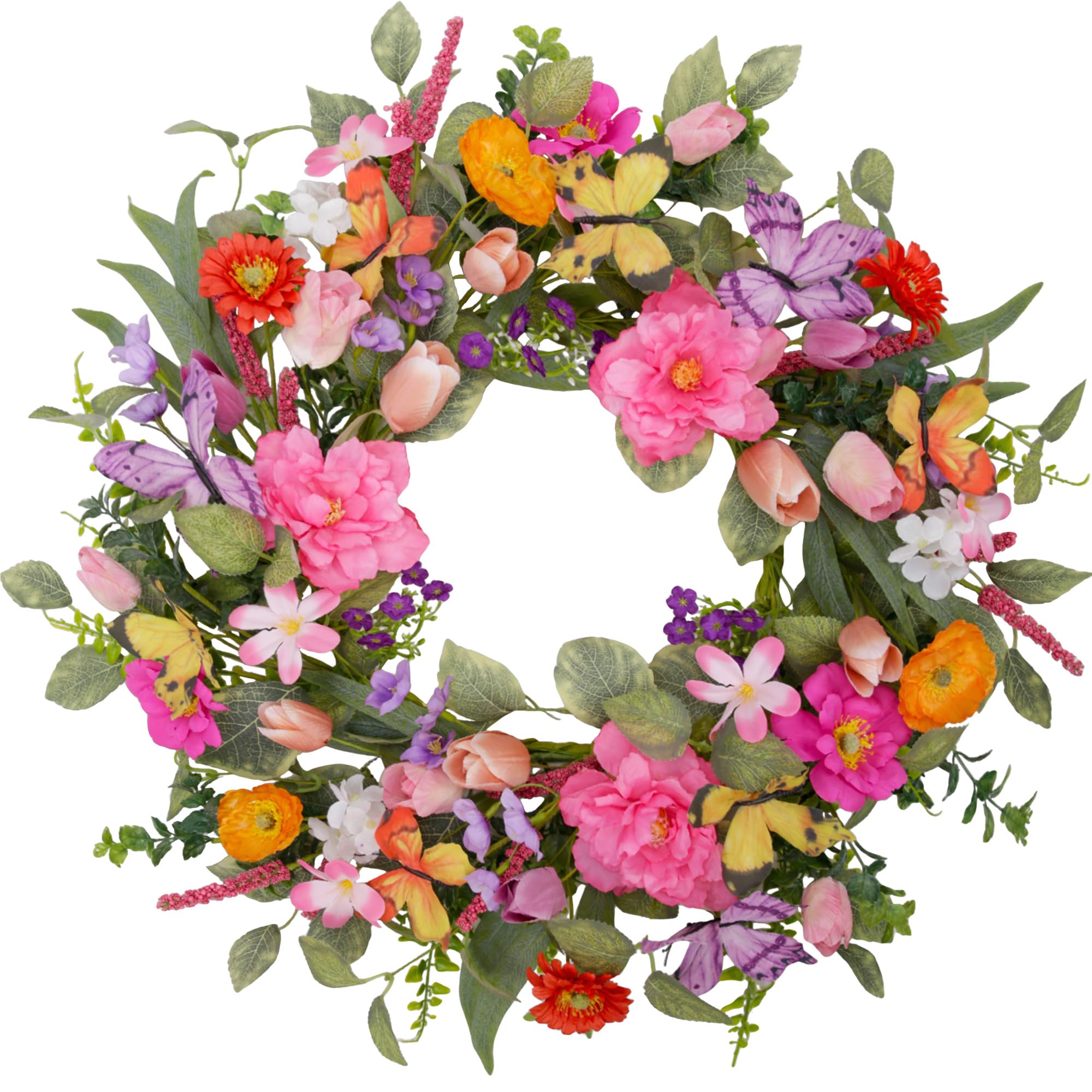 20 inch spring wreath for front door summer wreath tulip for spring decorations home decor wedding farmhouse holiday