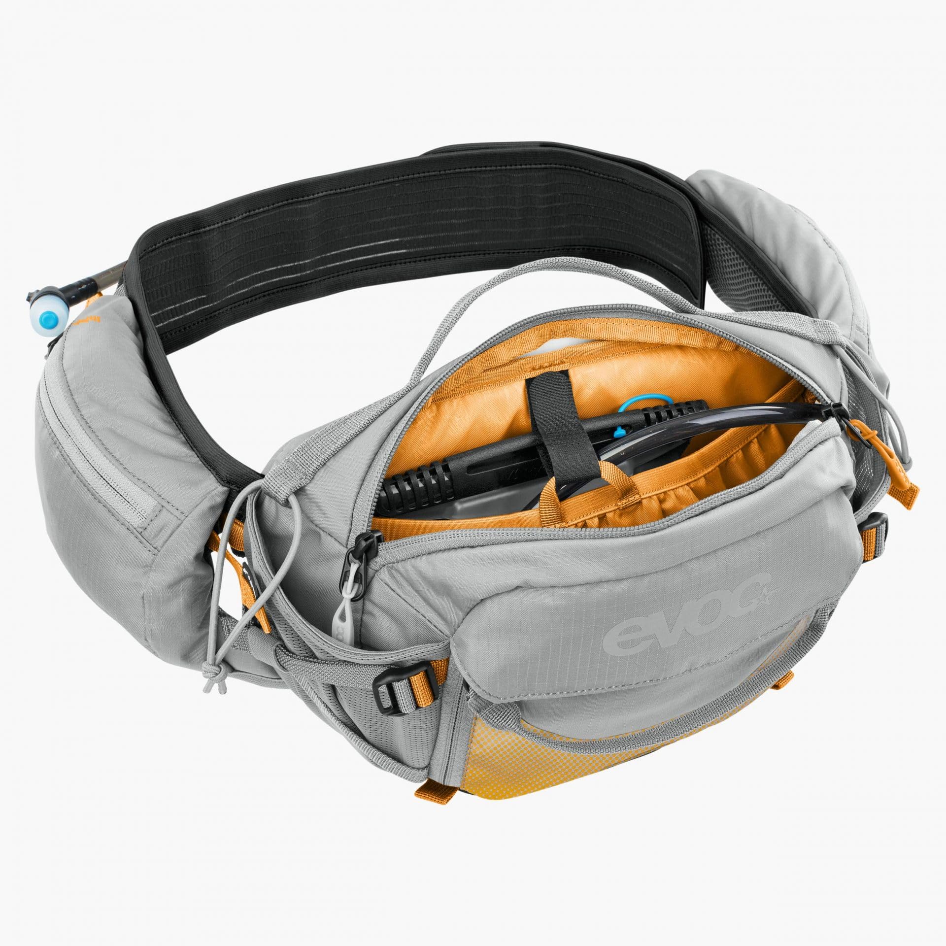 EVOC HIP PACK PRO E-RIDE 3 Hüfttasche Bauchtasche für E-Bike-Touren & Trails (3L Fassungsvermögen, AIRFLOW CONTACT SYSTEM, AIRO FLEX Hüftgurt, VENTI FLAP-System, Flaschenhalter)