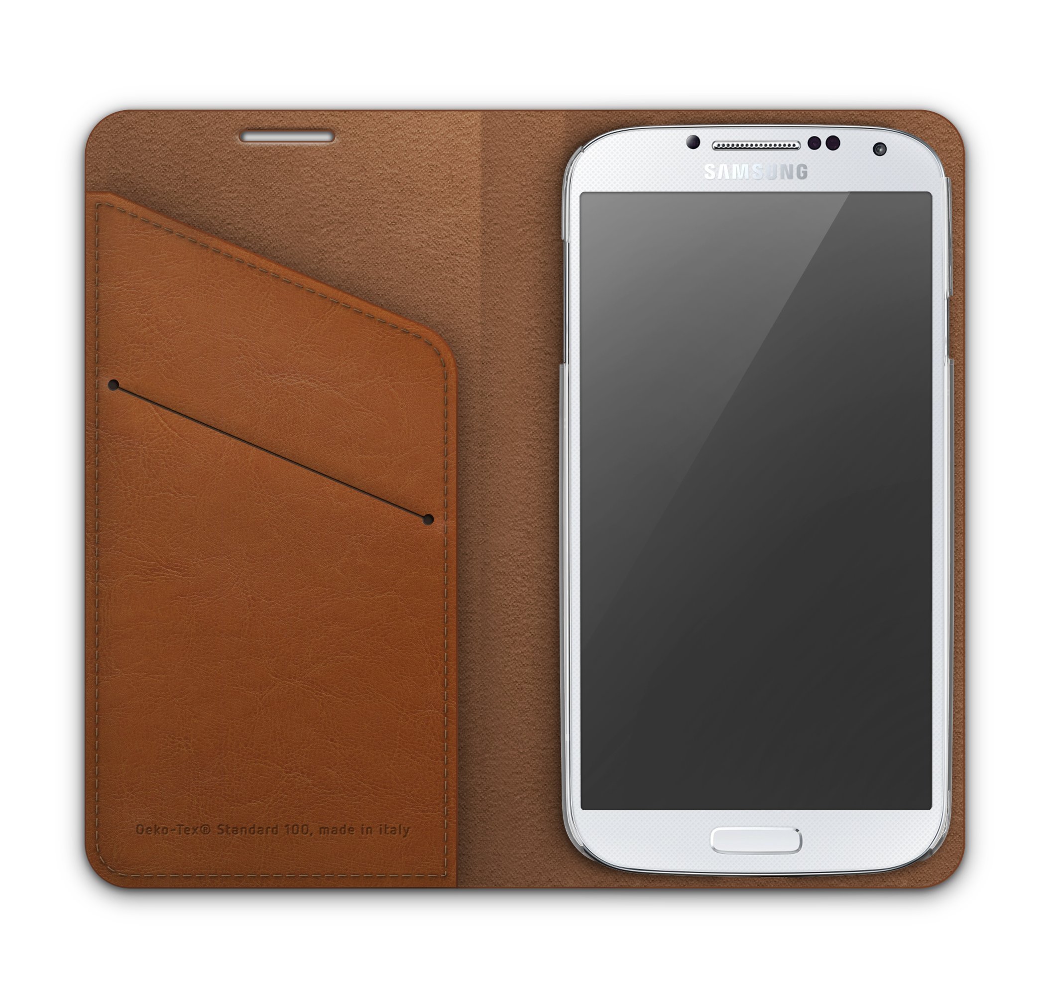 Lab C LABC-436-BW Fantastic 5 Folio Case for Galaxy S4 - Retail Packaging - Brown