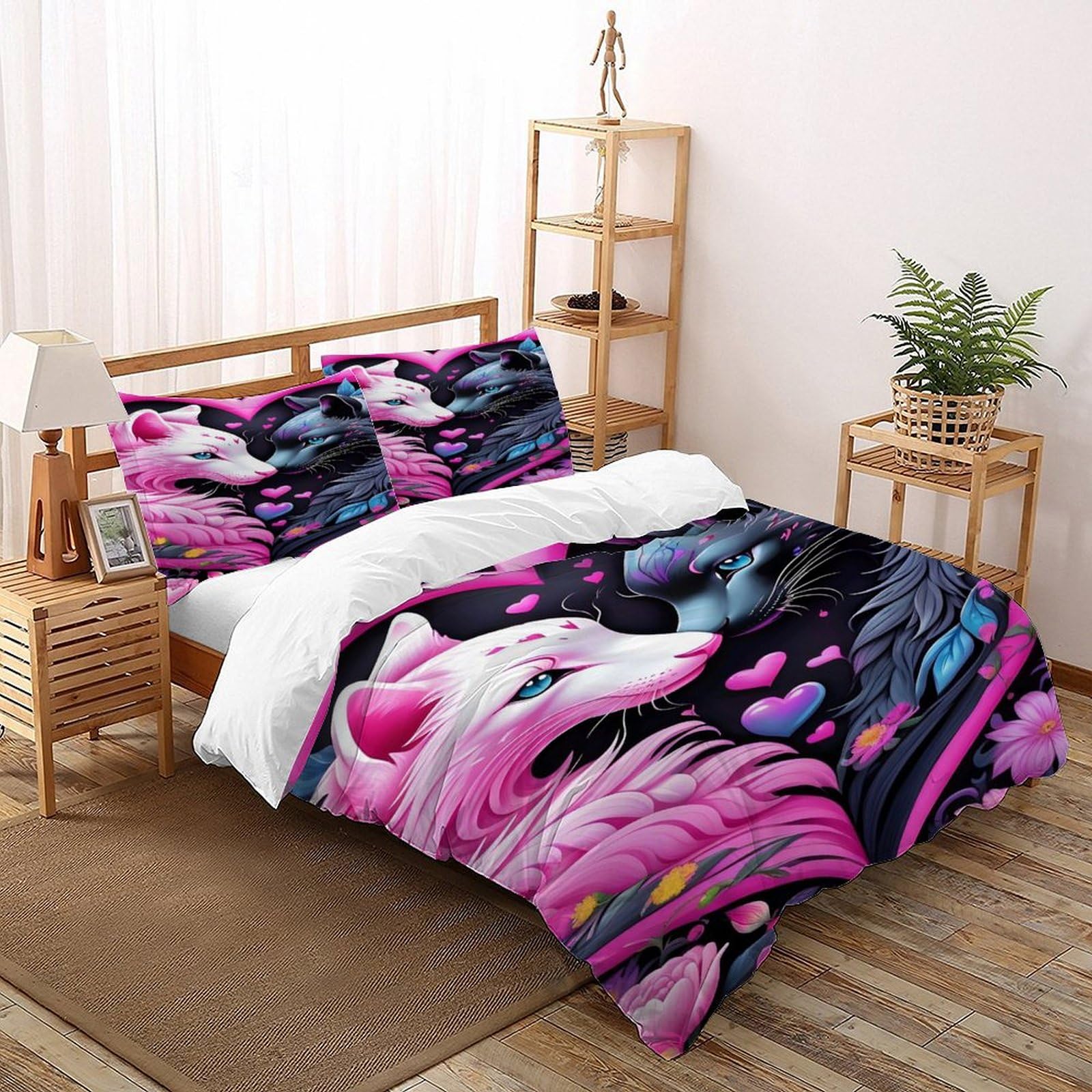 Parure de lit adulte enfant fox microfibre infroissable 260x220cm