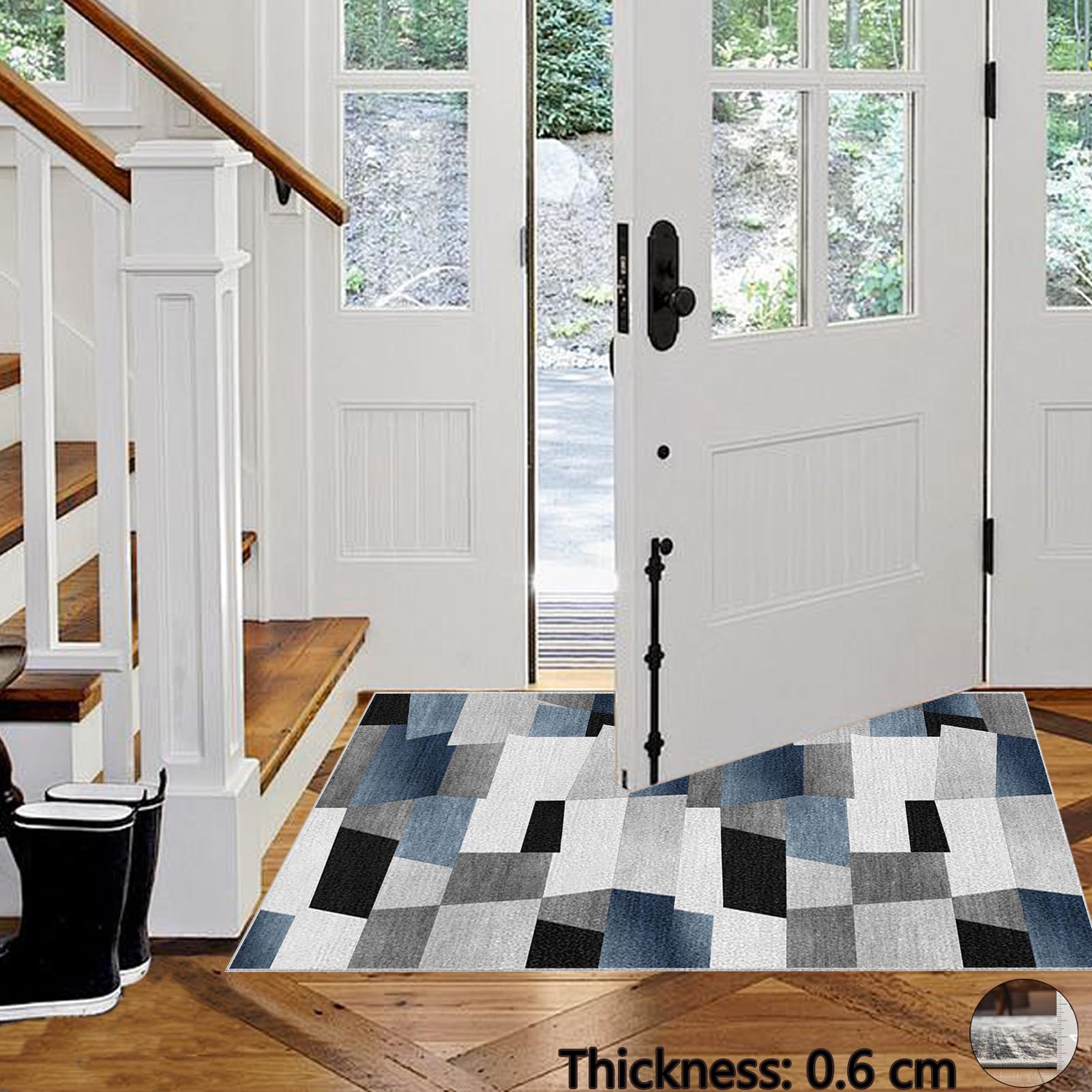 Tapijtloper voor gang, Keukenloper, 70 x 230 cm Gangtapijt, Lang keukentapijt, antislip, wasbaar, Tapijtloper Vloerkleed per meter Slaapkamer Tapijtpads