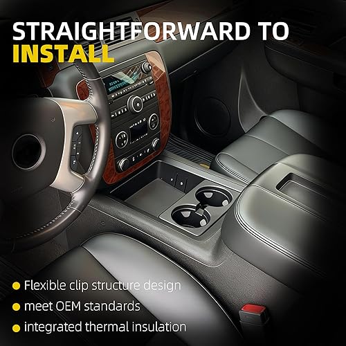 Vista 4 de Dasbecan - Portavasos para consola central delantera, reemplazo compatible con Chevrolet Avalanche 2007-2013 Silverado Suburban Tahoe GMC Sierra