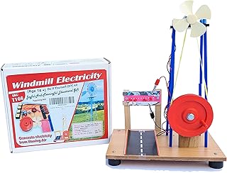 Windmill Electricity Kit. Electricity from Flowing Air. Windmill Making Kit. Science Project Teaching Aid. DIY Activity. Wind Energy Demonstration Kit.
