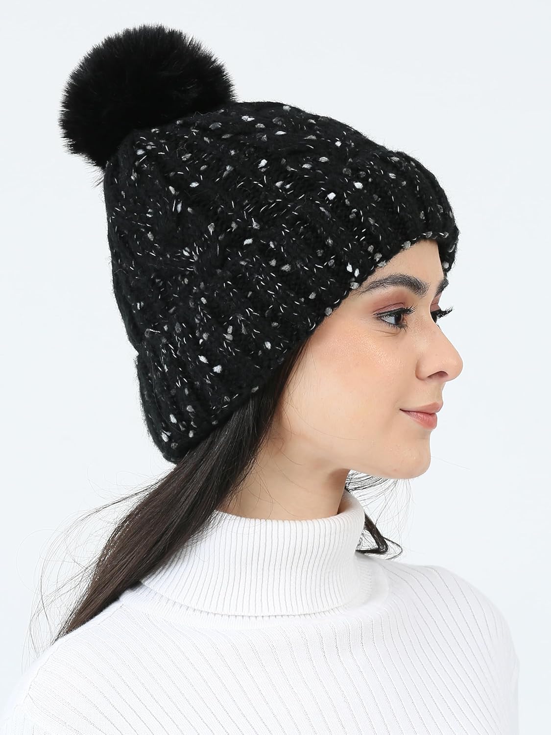 Heat Logic Women Winter Beanie Hat, Warm Stretchy Skull Cap, Soft Cozy Cap, Knit Beanie in Multiple Colors - Image 4